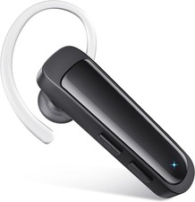 Bluetooth Headset Wireless Earpiece HD Hands Free Headphones with Microphone ...