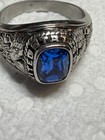 Vintage Josten's Class Ring  LYM    Engraved Blue Stone — photo 3