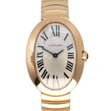 2021 Cartier W8000005 Baignoire 32x23mm 18K Rose Gold Lady's Quartz Silver Watch