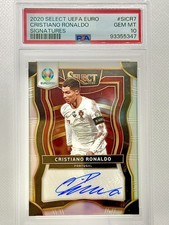 CRISTIANO RONALDO 2020 Panini Select UEFA Euro Silver Prizm Auto PSA 10 POP 2 🔥