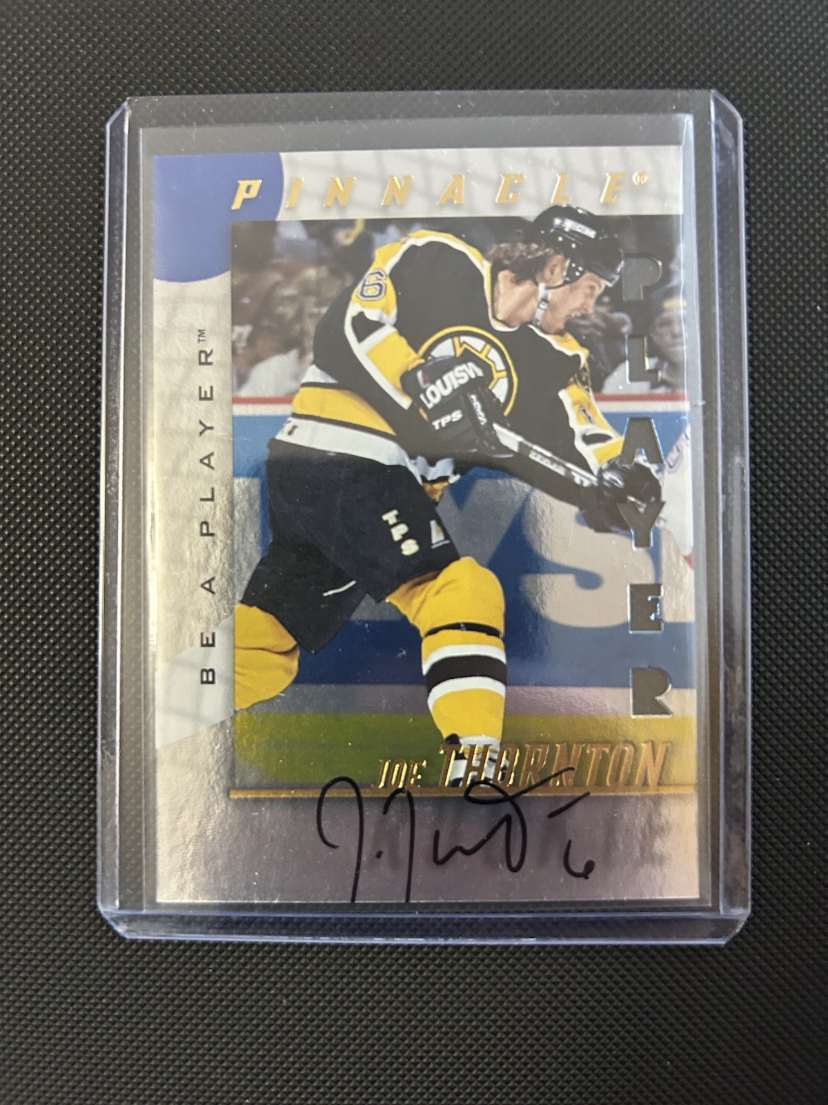 1997-98 Pinnacle Be A Player Foil Die Cut Auto #232 Joe Thornton Rookie - HOF