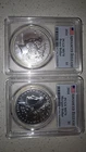 2024 Advance Release PCGS MS70 Morgan and Peace Silver Dollar 2 Coin Set