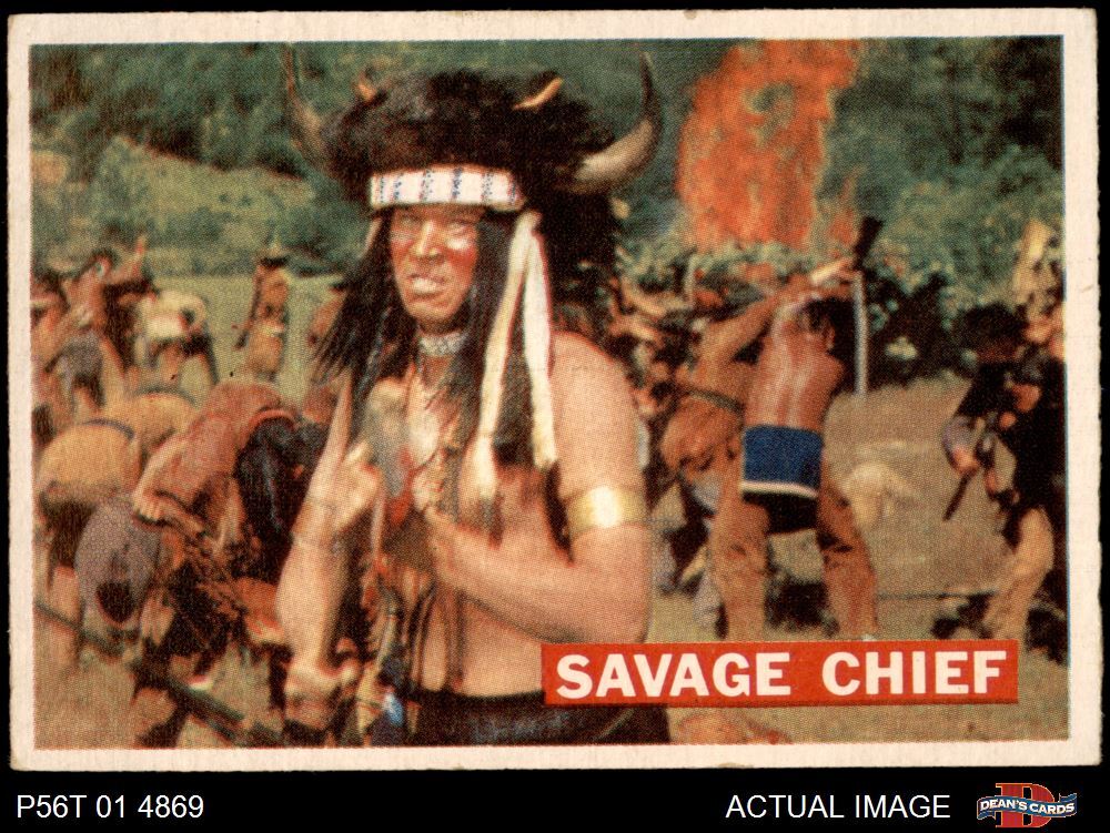 1956 Topps Davy Crockett Orange Back #21 Savage Chief  4 - VG/EX