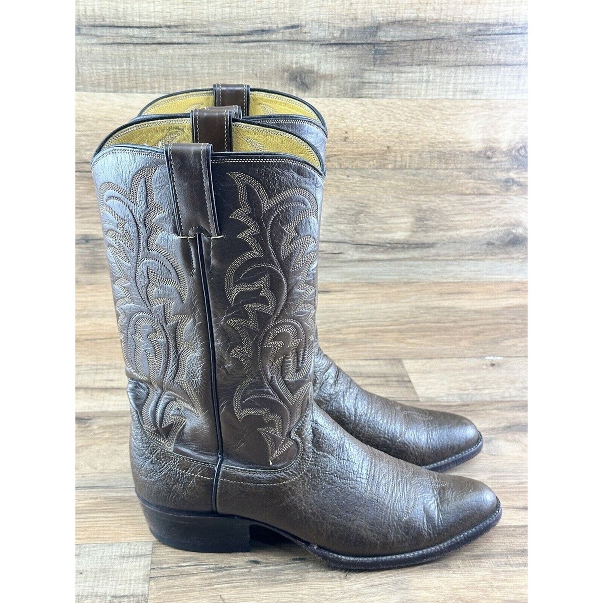 BLack Justin Boots 8.5B MENS VINTAGE JUSTIN COWBOY BOOTS | black main image 3