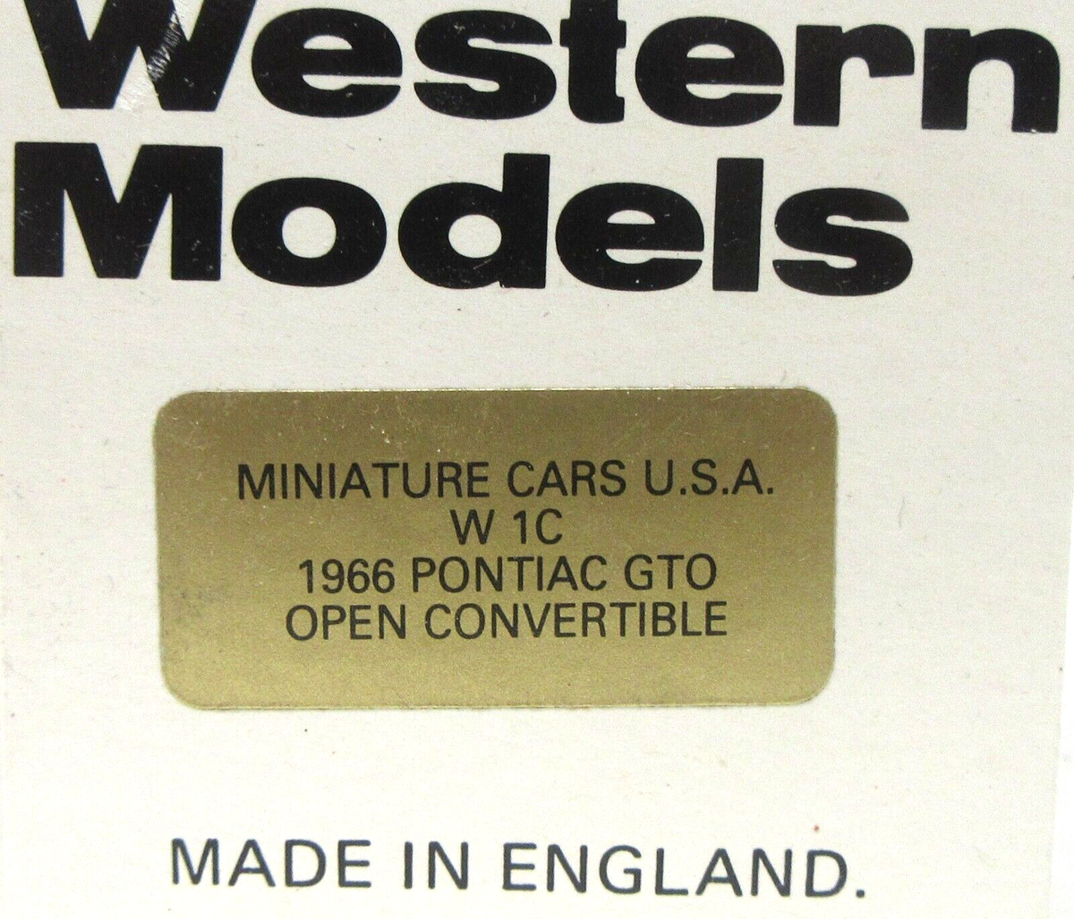 Miniature Western Models 1/43 - Pontiac GTO Open Convertible 1966 - Bordeaux