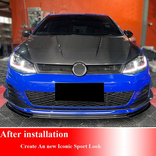 For VW Golf 7 MK7 VII GTI R 14-17 DRY CARBON Front Bumper Grille Hood Grill Trim - Picture 5 of 18
