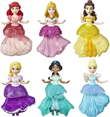 Disney Princess Collectible Fashion Dolls Set of 6 Includes 6 Royal Clips