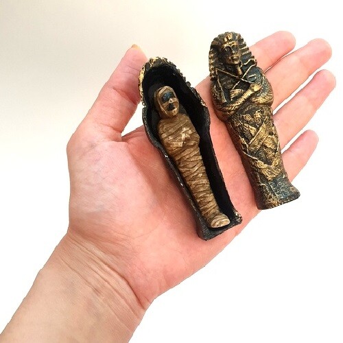 Altägyptischer König Tut Sarkophag Sarg mit Mumiensarkophag signiert Statue - Bild 12 von 12