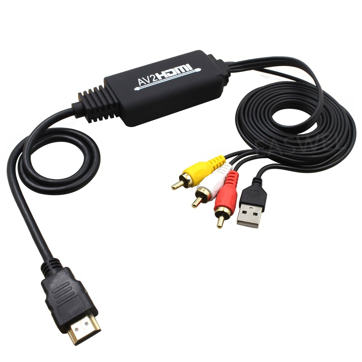 1080P HDMI to RCA AV Video Audio Cable Converter Adapter For