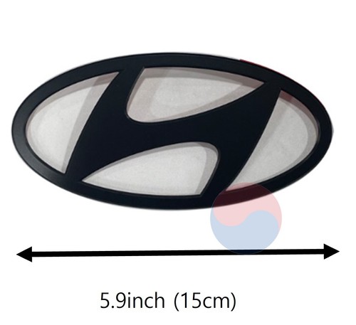 Genuine OEM Matte Black Rear Emblem Badge H Logo for Hyundai KONA EV SX2 23~25+ - Picture 3 of 5