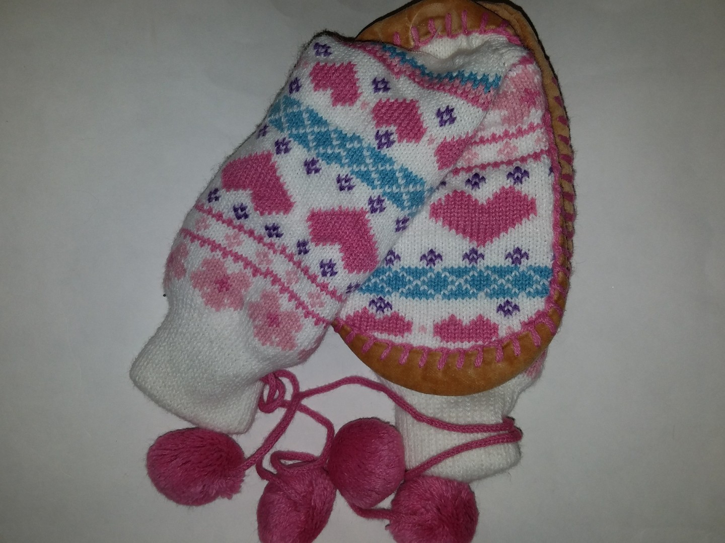 Girls Capelli Brand Sweater Slipper Boots Pom Pom Various Colors Size S/M M/L