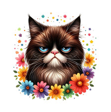 Grumpy Cat Wall Decal Sticker 18X18cm Large