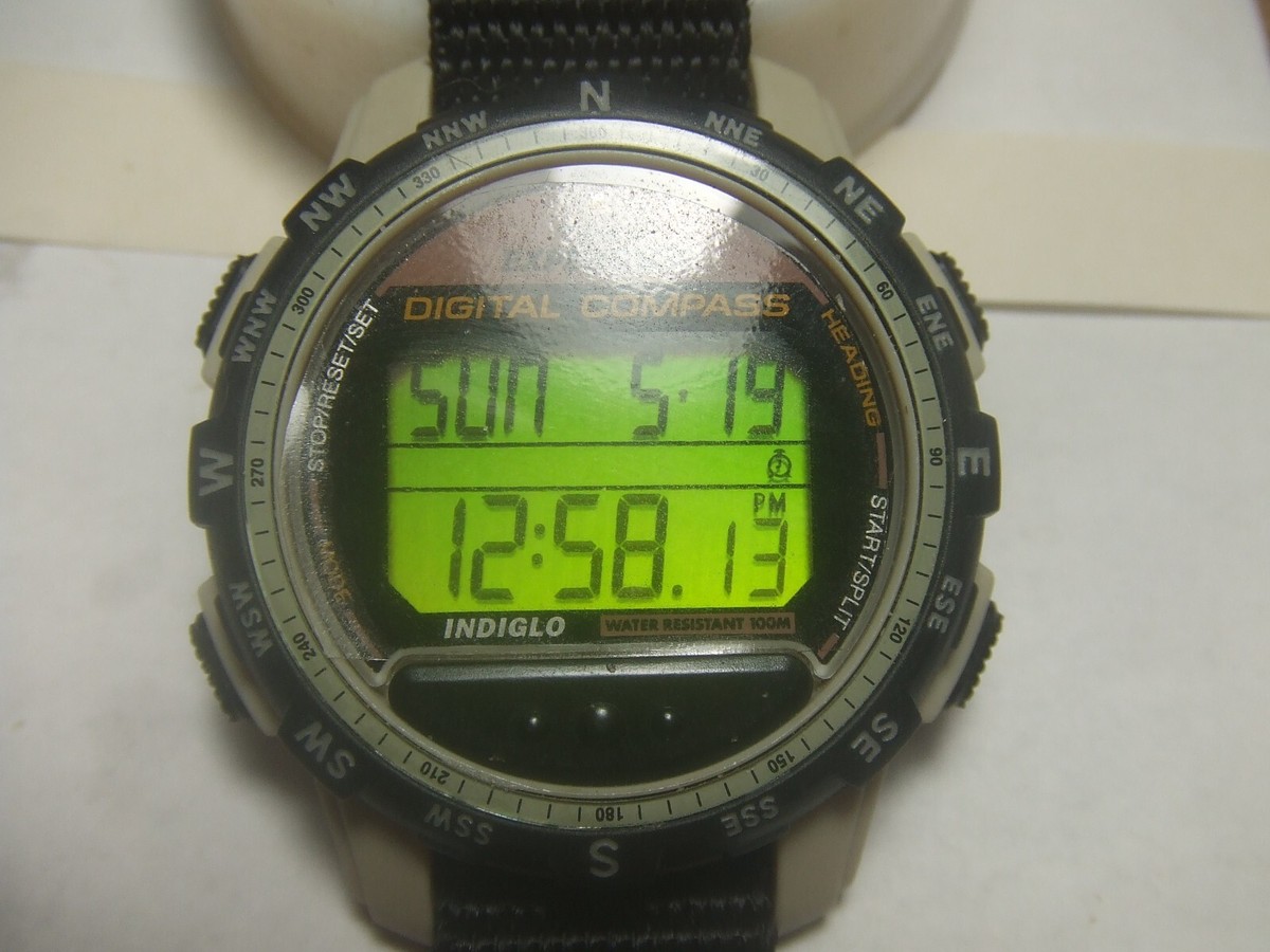 Timex Expedition Digital Compass Indiglo 820 CR1620 Watch New