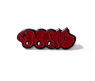 MF Doom Red bubble Enamel Pin Lapel KMD J Dilla hip hop all caps madvillain punk