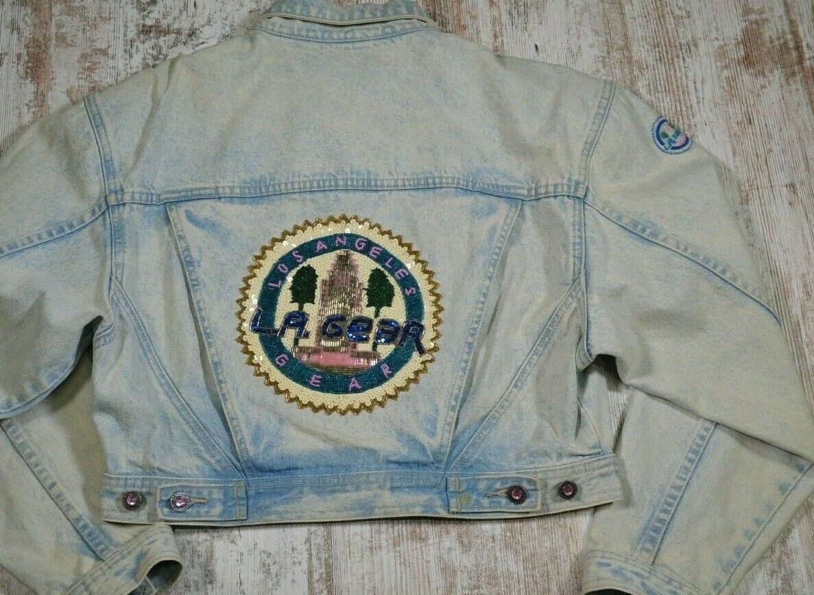 Vintage LA Gear Denim Jean Jacket Large VTG 80s 9… - image 10