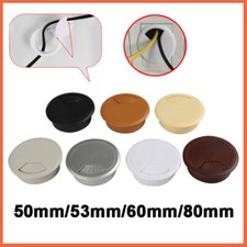 50/53/60/80mm PC Computer Desk Plastic Grommet Table Cable Tidy Wire Hole Cover