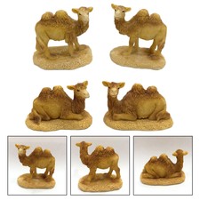 4 Pcs Tiny Animal Figurines Camel Statue Sand Table