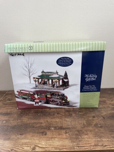 Dept. 56 Holiday Gift Set "Home For The Holidays Express" Train Gift Set - Picture 1 of 15