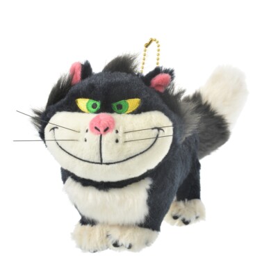 Disney Store Japan Lucifer Plush Keychain I Love MY Disney CAT