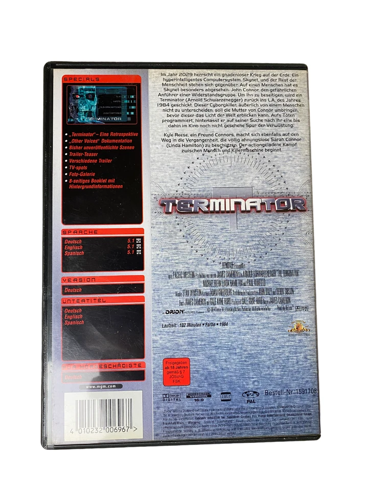 Terminator DVD Schwarzenegger Special Edition 2x Disc Film FSK 18 192 min - Bild 4 von 4