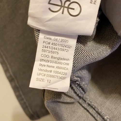 NWT Gloria Vanderbilt Womens Amanda Jeans Size 12 Gray Tapered Leg 5 Pockets - Picture 11 of 12