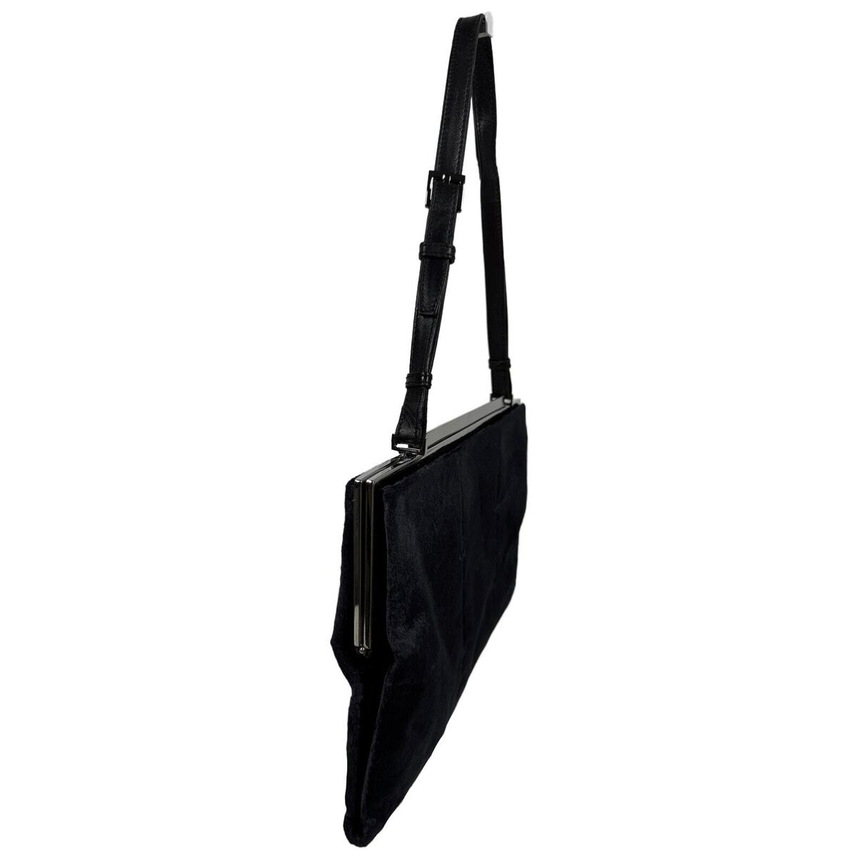 Gucci by Tom Ford Vintage Black Crushed Velvet Rectangular Gucci by Tom Ford Vintage Black Crushed Velvet Rectangular