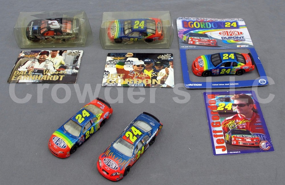 Set of 5 Vintage NASCAR Collectible Miniature Cars Action Packed Brickyard 400