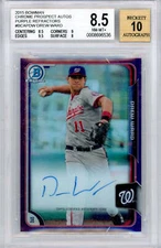 Beckett 8.5 Drew ward // signature card 10 // 2015 Bowman // Chrome prospect aut