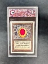 MOX RUBY Unlimited Edition 1993 Magic Card Gray AA Authentic Altered
