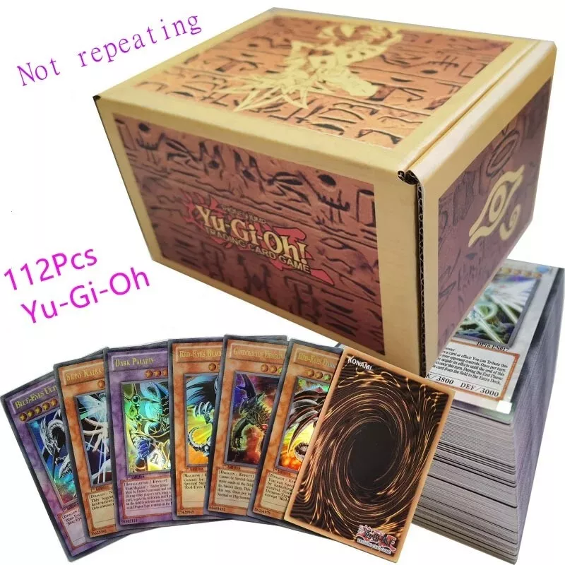 112Pcs Yu Gi Oh Cards Anime Holographic English Card Wing Dragon Giant  Soldier