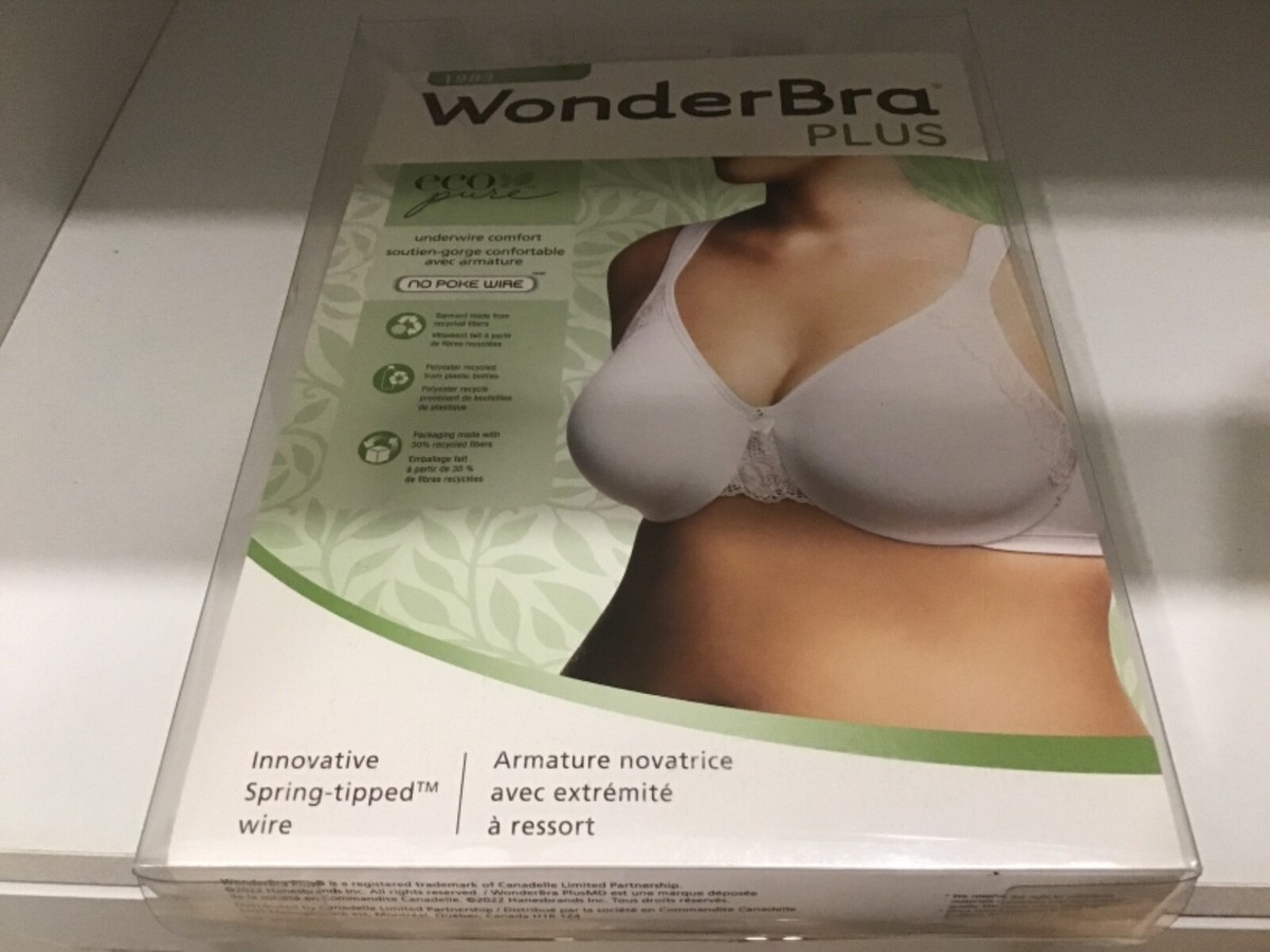 Wonder bra plus 1983 innovative spring tipped wire no poke white