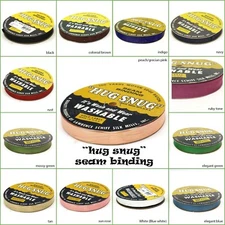 1/2" Woven Edge Seam Binding 100% Rayon 100 yards "Hug Snug" made in USA