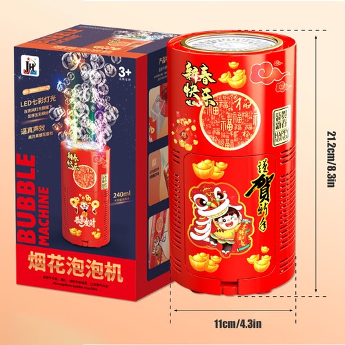 Fireworks Bubble Machine 20 Holes Automatic Bubble Blowing Toy with>< - Picture 4 of 11