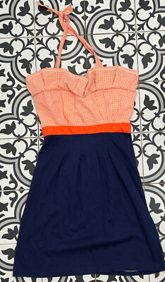 Natalie Kim Gameday Dress Womens XSmall Blue Orange Cocktail Party | eBay