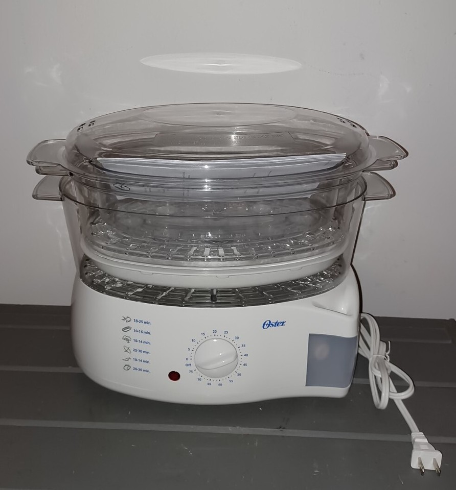 Oster 2Tiered 6.1 Quart Food Steamer Model 5711 eBay