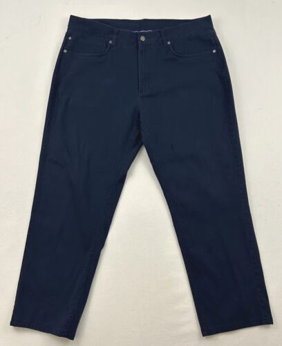 FootJoy Mens Chino Golf Pants Blue Size 36x25.5 Hem Altered - Picture 1 of 10