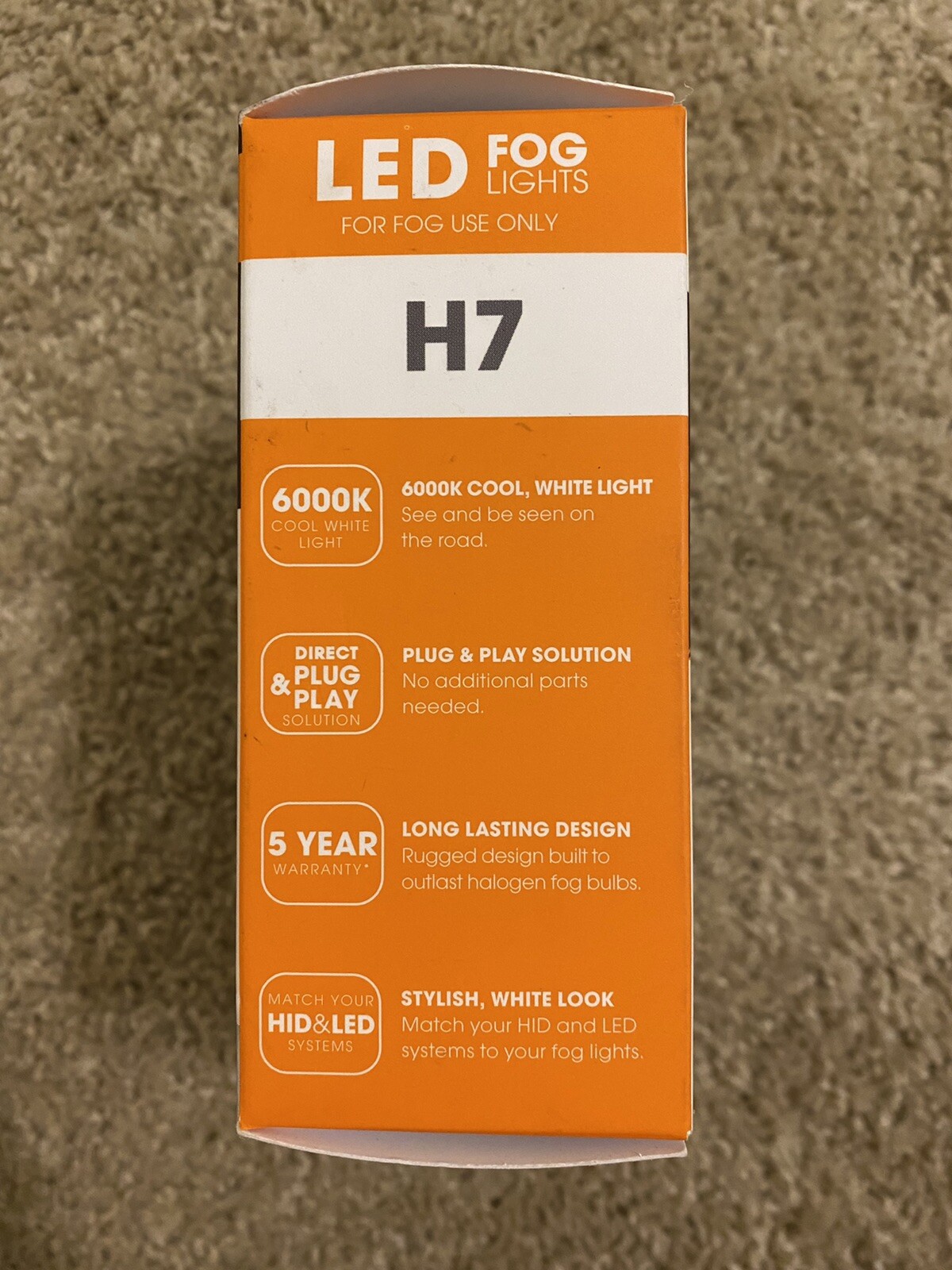 Sylvania H7 LED 6000K Cool White Fog Lights 2Pack FH7LED.BX2 BRAND NEW