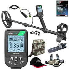 Nokta Simplex LITE Waterproof Metal Detector, 9.5 x 6" DD Coil, & Starter Pack