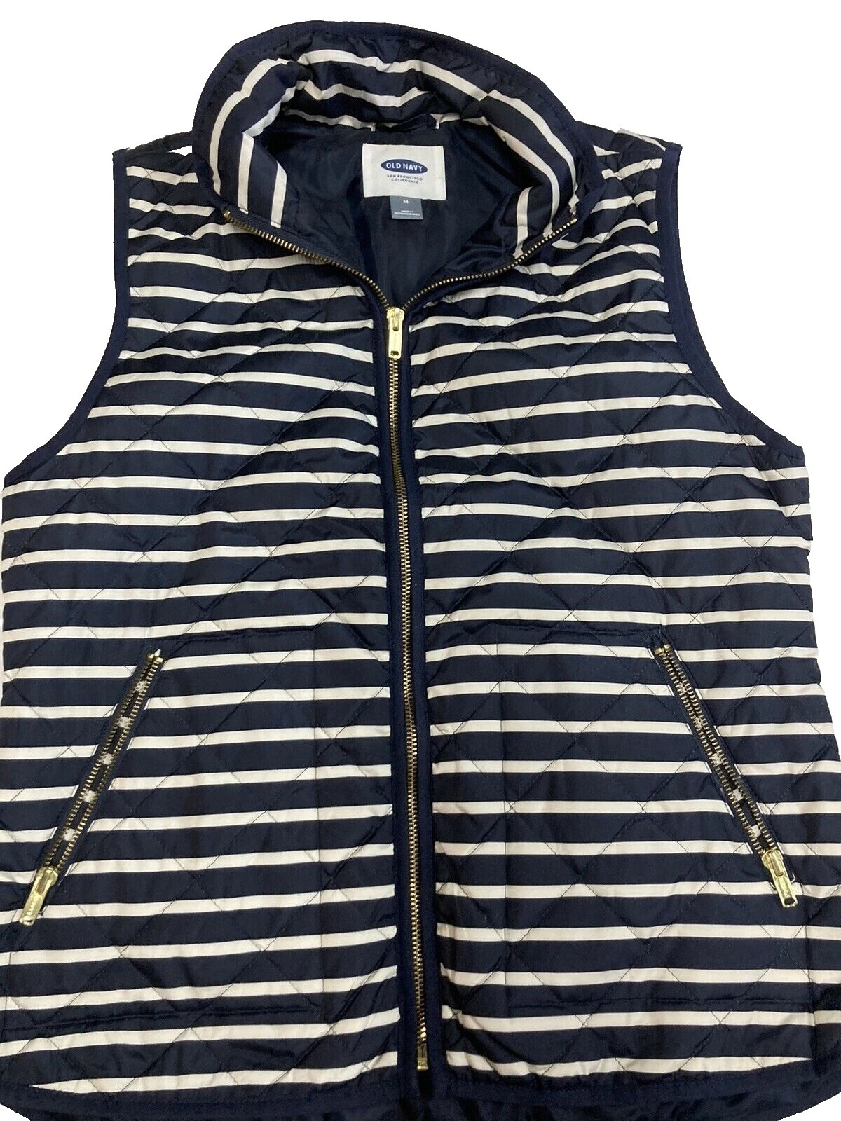 Coletes femininos listrados Old Navy