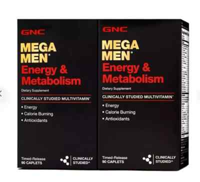 GNC Mega Men Energy & Metabolism Multivitamin Caplets 180 ct.
