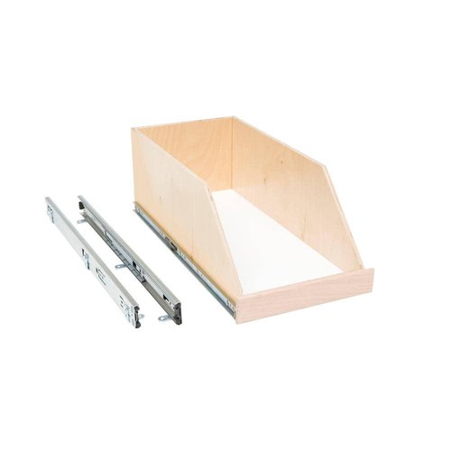 Slide-A-Shelf Slide-Out Shelf 6" to 30" Wide, Full-Extension, Soft Close Birch