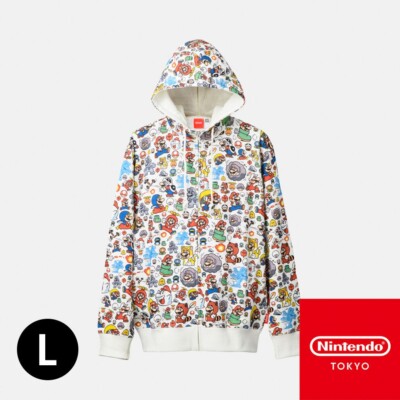 Nintendo Parker Hoodie Super Mario power up L size Length 70 x Width 58cm