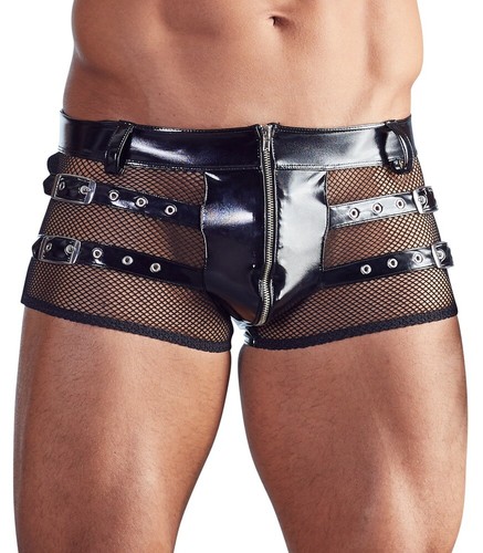 289 0399 17 LACK Herren GAY Pants Shorts mit Reißverschluss Schnalle in S bis M - Bild 2 von 8