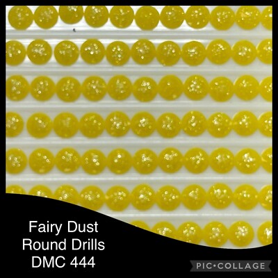 AU SELLER 2000 Drills Diamond Painting ROUND Fairy/Pixie Dust Glitter - DMC 444