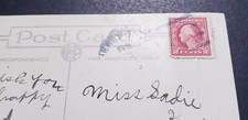 Antique George Washington Red Two Cent Stamp on Hereford SD Postmark Postcard