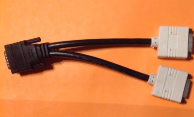 HP/Dell Single DMS-59 to Dual DVI Y Splitter Video Cable H9361