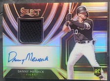 2020 SELECT DANNY MENDICK SP #/99 AUTO RELIC ROOKIE CARD RC CHICAGO WHITE SOXS