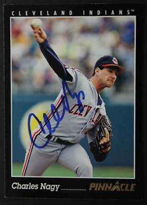 Charles Nagy Cleveland Indians 1993 Score Pinnacle #65 Autographed Signed Card
