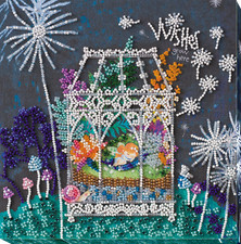 Bead Embroidery Kit "The cradle of dreams" size 7.9"x7.9" / 20.0x20.0 cm