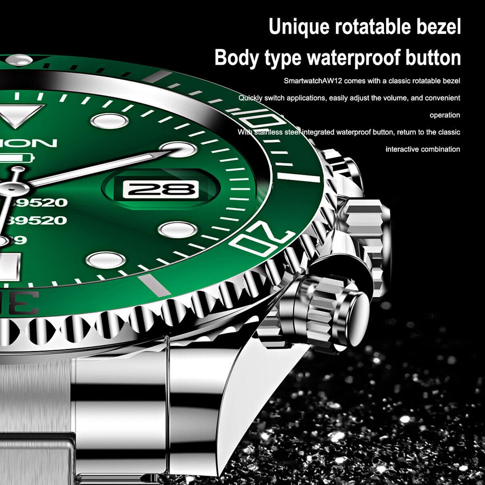 Smart Watch For  Men Bluetooth Call Blood Pressure Heart Rate Fitness Tracker UK - Image 2 of 4